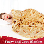 Jorbest Burritos Tortilla Throw Blanket Birthday Gifts for Adult and Kids, Realistic Tortilla Food Blanket Funny Gifts for Women Men Teen Mom Dad, 285 GSM Soft Flannel Taco Blanket (Tan, 71 inches)