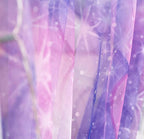 Mengersi Tie Dye Canopy Bed Curtains with Lights,Gradient Ombre Bed Canopy for Girls,Canopy for Bed Princess Bed Drapes for Girls Room Decor(Twin,Purple)