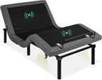 Best Choice Products Ergonomic Twin XL Size Adjustable Bed Frame, Electric Base w/Wireless Remote Control, Nightlight, Massager, 2 USB Ports