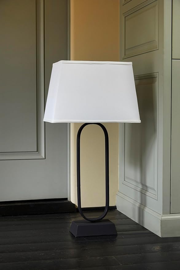 Evert Table Lamp – Modern Luxury Lamp with Fabric Shade and Metal Base, Whimsical Accent Lighting for Living Room or Bedroom