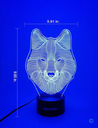 Wolf 3D Decor Lamp with Remote, Toys for Girls Boys Room, 7 Colors Changing Night Light Bedside Gifts for Kids Baby