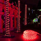 Brizled Rope Lights Outdoor, 18ft 216 LED Red Christmas Rope Lights Connectable, 120V Plugin Red Christmas Light Waterproof Clear Tube Lighting Indoor for Xmas Patio Garden Party Home Decorations