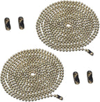 Vinaco Pull Chain Extension, 2 Pack 36 inch Fan Chain Extender with 6 Strong Matching Connectors, Strong Bearing & Rustproof #6 Size Pull Chain for Ceiling Fan Pull Chain