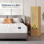 Vesgantti 8 Inch Multilayer Hybrid Queen Mattress - Multiple Sizes & Styles Available, Ergonomic Design with Memory Foam and Pocket Spring, Medium Firm Feel, White