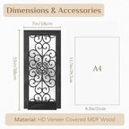 Gothic Candle Sconces Mirror Wall Decor - Black Halloween Art Mirrored Wall Candle Holder Decorative Set of Two Wood Vintage Small Hanging Shelves for Farmhouse Living Room Kitchen Bedroom