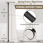 Room Divider, No Drilling Curtain Rod Wall Divider for Space Partition, Adjustable 4-10ft(H) 28-70inch(W) Heavy Duty Floor to Ceiling Tension Rod Dividers Temporary Privacy Separator Window Rods Black