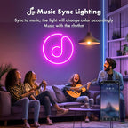 Neon Rope Lights,100FT RGB Led Strip Lights, Waterproof IP67, DIY Design, Music Sync, 44 Keys Remote Control, Multiple Modes, for Living Room, Bedroom, Holiday Decoration