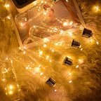 Minetom Fairy Lights Battery Operated, 5 Pack 7 FT 20 LED Fairy Lights with Timer, String Light Battery Powered, Silver Wire Christmas Light for Bedroom Party Wedding Decorations, Warm White
