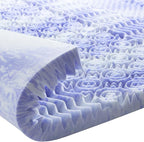 Dreamsmith 3 Inch Queen Memory Foam Mattress Topper,Gel Infused 7-Zone Foam Mattress Topper for Pressure Relief, CertiPUR-US Certified, Queen Size Mattress Pad