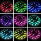 Led Strip Lights Battery Powered RGB 2M 6.56ft Battery Operated Led Battery Lights with 3 Keys Controller Waterproof Battery Led Rope Lights for TV, Bedroom, Mirror, PC, Camping & Home Decoration