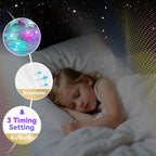 Obrecis Rainbow Bed Canopy for Girls, Princess Canopy Bed Curtains with 24 Colors Star Lights,Twin Bed Canopy Fits Single, Twin, Full, Queen Size Kids Bed