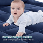 CYMULA Mattress Topper Queen Size - Extra Thick Cooling Mattress Pad Cover for Back Pain - Soft Mattress Protector Firm Bed Topper Pillow Top with 8-21 Inch Deep Pocket 3D Snow Down Alternative Fill