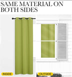 NICETOWN Blackout Curtains 50 inches Length for Laundry Room, Fresh Green, 2 Panels, 42" Wide, Thermal Insulated Decoration Drapes for Short Window