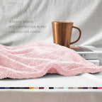 Exclusivo Mezcla Plush Fuzzy Fleece Throw Blanket Extra Large, Super Soft, Fluffy and Warm Blankets for Couch, Bed, Suitable for All Seasons (50x70 Inches, Light Pink)
