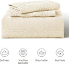 Love's cabin King Size Quilt Bedding Set Beige Bedspreads - Bed Summer Lightweight Bedspread Comforter - Coin Pattern Bedding Coverlet for All Season - 3 Pieces (1 Quilt, 2 Pillow Shams)