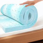 EGO Topper 4 Inch Queen Memory Foam Mattress Topper, Gel Foam Mattress Topper for Pressure Relief, Ventilated Design Bed Topper in a Box, CertiPUR-US Certified, 60"×80", Medium