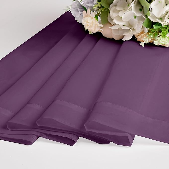 OWENIE Plum Sheer Curtains, Sheer Curtains 84 Inches Long 2 Panels Set, Rod Pocket Voile Fimly Sheer Drapes for Living Room Bedroom, 2pcs, Plum, Each 42" W x 84" L