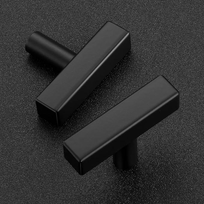 Ravinte Black Cabinet Handles 15 Pack Matte Black Square Cabinet Pulls Kitchen Hardware 2 inch Overall Length Kitchen Drawer Pulls