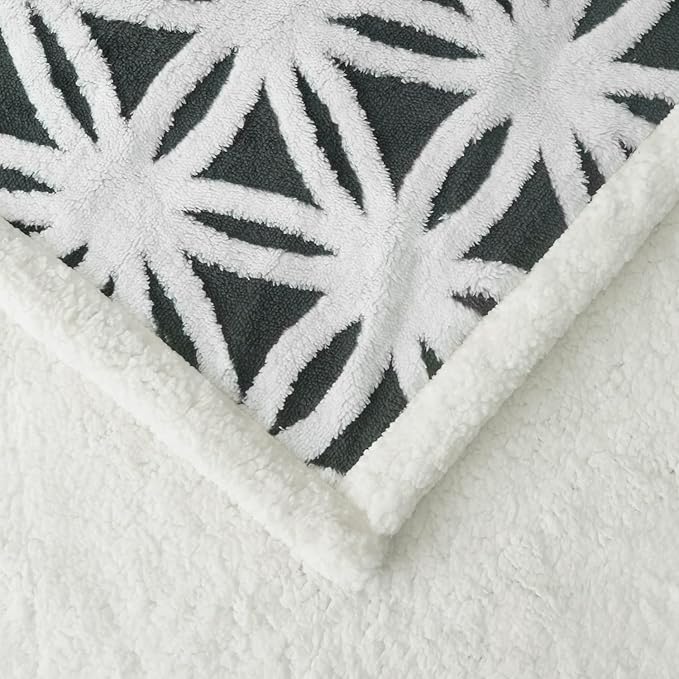 LOMAO Sherpa Fleece Blanket Fuzzy Soft Throw Blanket Dual Sided Blanket for Couch Sofa Bed (Dark Grey, 51''x63'')
