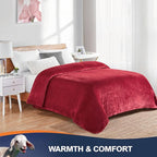 Walensee Fleece Blanket Plush Throw Fuzzy Lightweight (XL-Twin Size 66x90 Red) Super Soft Microfiber Flannel Blankets for Couch, Bed, Sofa Ultra Luxurious Warm and Cozy for All Seasons
