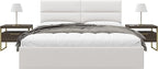 Vänt Upholstered Wall Panels - King/Cal King Size Wall Mounted Headboards - Boucle Ivory - Twin/King - Set of 4 Panels (Each Individual Panel 39"x11.5")