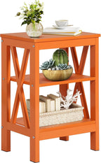 VECELO Modern Nightstands X-Design Side End Table Night Stand with Storage Shelf for Bedroom,Living Room,
