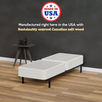 Nutan, 8-Inch Sturdy Split Box Spring for Mattress Support-Durable and Fully Assembled, Natural Wood Foundation for Twin, White