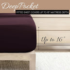 Linen Market Brushed Microfiber Twin XL Sheet Set 3 Piece – Oeko-TEX Certified Ultra Soft & Wrinkle-Free - 16" Deep Pocket Sheets - Easy Care Twin XL Size - Purple