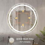 WallBeyond LED Bathroom Mirror with Lights, 28'' Round Light Up Bathroom Mirror for Wall with Front and Backlit, Anti Fog Led Mirror for Bathroom, 3 Colors and Dimmable Light