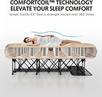 Simpli Comfy Queen EZ Bed Self-Inflating Air Mattress with Built-in Frame, Pump and Wheeled Case, Blow Up Inflatable Rolling Air Bed on Wheels