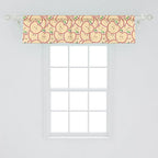 Ambesonne Fruits Window Valance, Modern Illustration Fruit from Abstract Cartoon Drawing Outline Look, Curtain Valance for Kitchen Bedroom Decor with Rod Pocket, 42" x 12", Apple Green Beige and Red