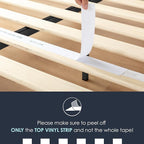 Mellow Naturalista Classic 16 Inch Solid Wood Platform Bed with Wooden Slats, Black, Queen