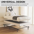 Twin XL Size Bed Frame, 7 Inch Metal Basics Bed Frame,Low Profile Base for Box Spring, 6-Leg Support, Noise-Free, Easy Assembly, Black
