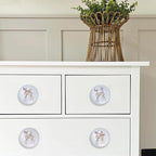 6 Pack 1.5" Ceramics Safari Nursery Kids Animal Unique Cute Cabinet Decorative Dresser Drawer knobs pulls (Deer)