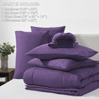 CozyLux King Size Comforter Set Purple, 7 Pieces Bed in a Bag, Purple Comforter King Size, All Season Bedding Sets with Stitch Quilted Comforter, Flat Sheet, Fitted Sheet, Pillowcases