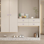 Butterfly Cabinet Knobs,6 Pieces Butterfly Knobs Single Hole Pulls Handles Decorative Door Cabinet Drawer Cupboard Furniture Door Wardrobe (Purple)