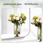 30" x 36"Bathroom Mirror, Silver Wall Mirror with Metal Frame, Decorative Rectangular Vanity Mirror for Bedroom Bathroom Living Room Entryway (Horizontal/Vertical)