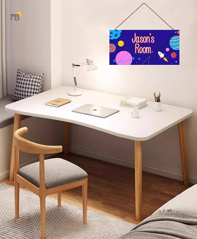 Personalized Sign Galaxy Decor For Boys Room, Rocket Themed Kids Bedroom Decor, Outer Space Room Décor for Little Man Cave, Planet Decorations For Girls Room Nursery Baby Playroom