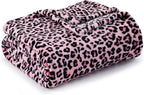 BEDELITE Pink Leopard Twin Size Blanket – Soft & Cozy Cheetah Blanket for Couch, Bed & Sofa, Lightweight Fleece Animal Print Decor, 60"x 80", Pink