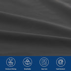 Moonsea Full Sheet Set for Extra Deep Pocket Air Mattress - Full Size Sheet Sets - Sheets with Pocket on Side - Easily Fits Extra Deep 16 in to 24 in Pillow Top Air Mattress (Black)