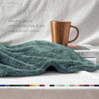 Exclusivo Mezcla Plush Fuzzy Fleece Throw Blanket Extra Large, Super Soft, Fluffy and Warm Blankets for Couch, Bed, Suitable for All Seasons (50x70 Inches, Celadon)
