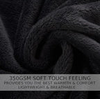 Soft Blanket King Size Fleece Warm Fuzzy Throw Blankets for The Bed Sofa Lightweight Charcoal Grey 90" x 108"