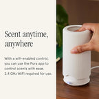 Pura Plus Smart Home Fragrance Diffuser for Large Spaces - Adjust Scent Intensity, Set Schedules & Timers, and More in Pura App - Fragrances Sold Separately - White