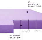 SINWEEK 3 Inch Gel Memory Foam Mattress Topper Ventilated Soft Pressure Relieve Mattress Pad, Breathable Bed Topper, CertiPUR-US Certified, California King Size