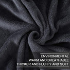 Richave Fleece Blanket Twin/Twin XL Lightweight Extra Long Throw for The Bed Warm Sofa Blanket 66" x 90"(Dark Grey Twin)