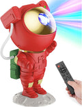 Mooyran Christmas Light Projector Indoor - Red Astronaut Galaxy Projector, Festive Holiday Decor, Romantic Lights for Bedroom, Unique with Remote & Timer