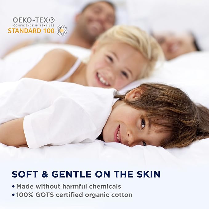 LANE LINEN 100% Organic Cotton Sheets Queen, 4-Piece Bed Sheets Queen Size Cotton, Luxury Sheets, Percale Weave,Breathable Bed Sheets Queen Size Deep Pockets Fits Upto 15" - Chetah Charcoal