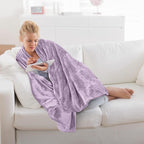Utopia Bedding Fleece Blanket Throw Size Lilac 300GSM Luxury Anti-Static Fuzzy Soft Microfiber Blanket for Couch, Sofa and Bed (60x50 Inch)