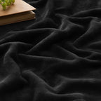 BEDELITE Fleece Blanket Black Throw Blanket for Couch & Bed, Luxury Plush Cozy Fuzzy Blanket 50" x 70", Super Soft Warm Lightweight Fall Throw Blanket for Travel Camping