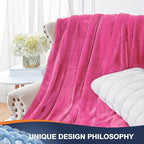 Walensee Fleece Blanket Plush Throw Fuzzy Lightweight (King Size 108x90 Hot Pink) Super Soft Microfiber Flannel Blankets for Couch, Bed, Sofa Ultra Luxurious Warm and Cozy for All Seasons